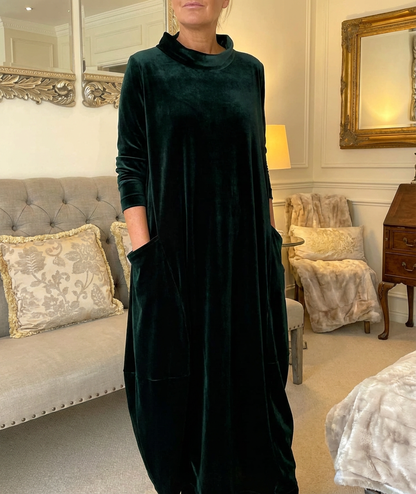 Eliza | Welurowa Sukienka Maxi