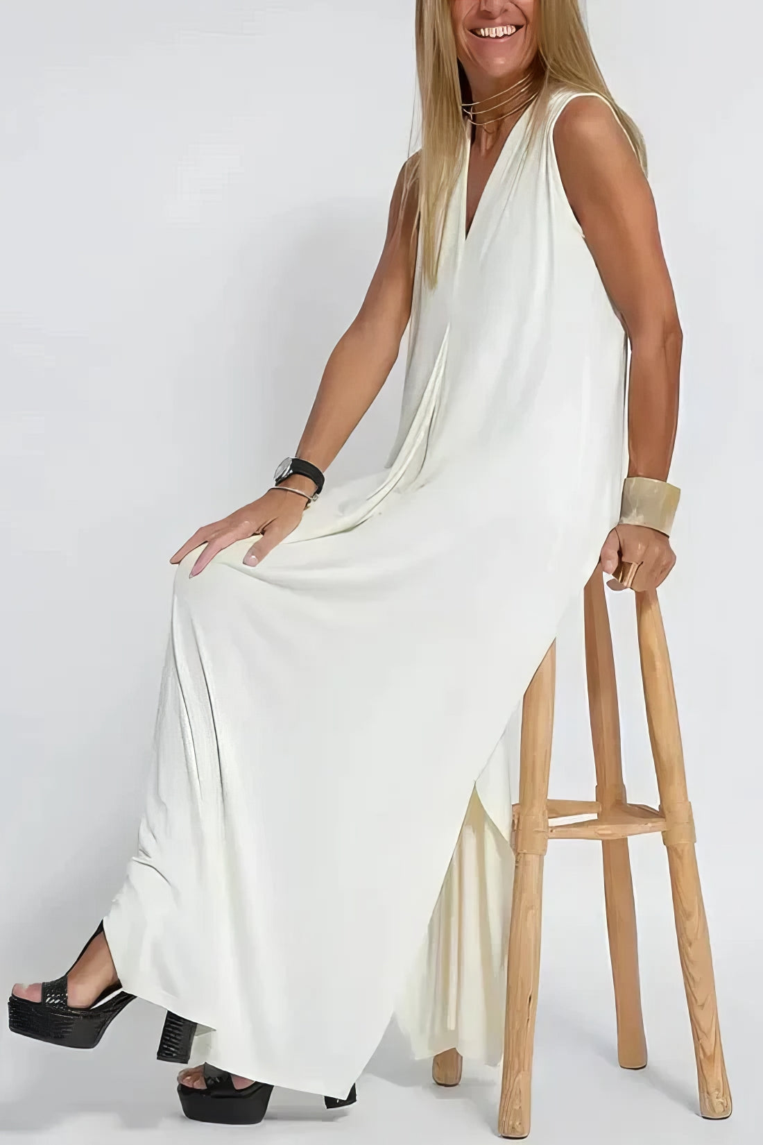 BEATRIZ | Elegancka Długa Sukienka z Opcjonalnym Kardiganem