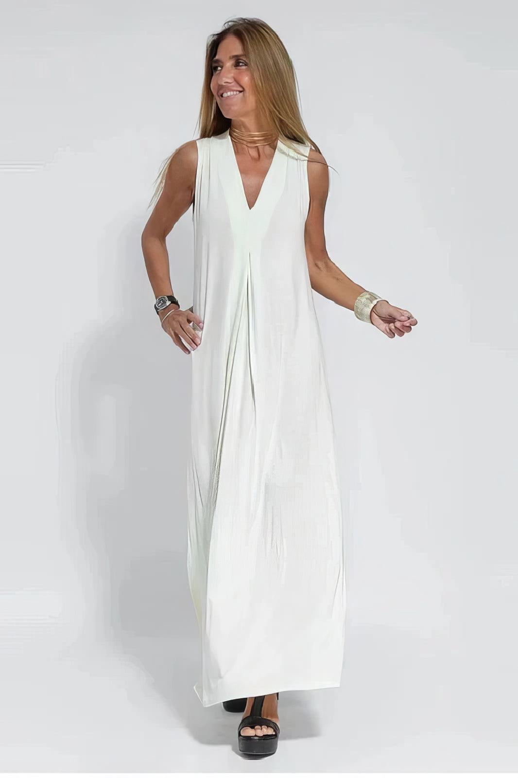 BEATRIZ | Elegancka Długa Sukienka z Opcjonalnym Kardiganem