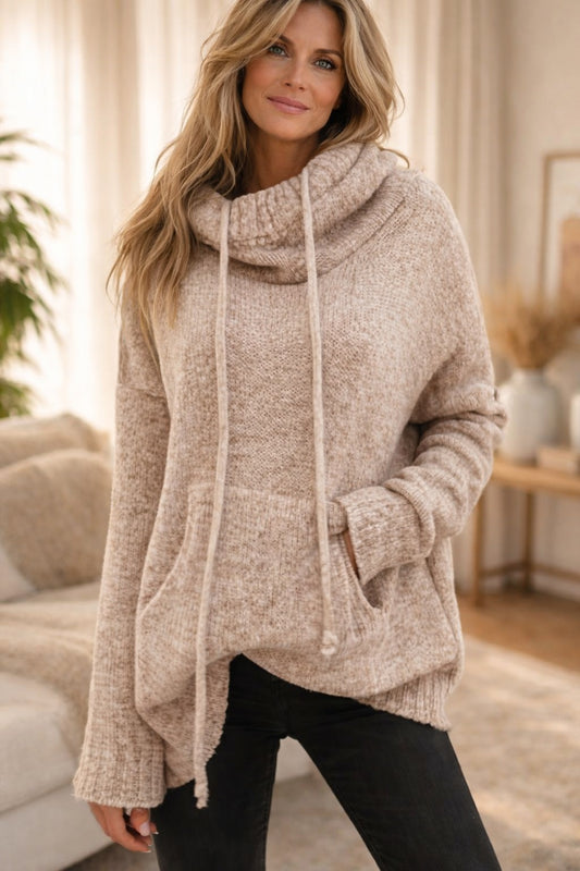 ZELINA | Sweter z Długim Rękawem z Kieszenią